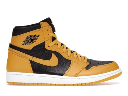 Мужские кроссовки Jordan 1 High Pollen, желто‑черно‑белые