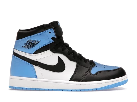 Мужские кроссовки Jordan 1 OG UNC Toe, голубо-черно-белые