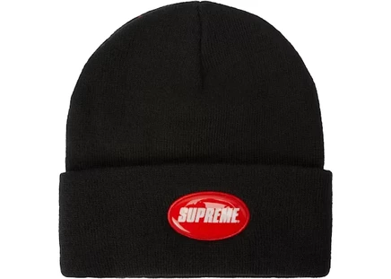 Шапка-бини Supreme Rubber Patch, черная