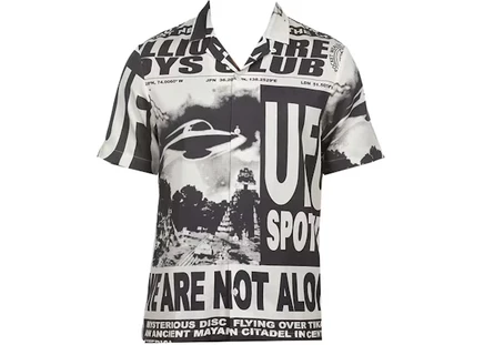 Мужская рубашка Billionaire Boys Club UFO с коротким рукавом, белая