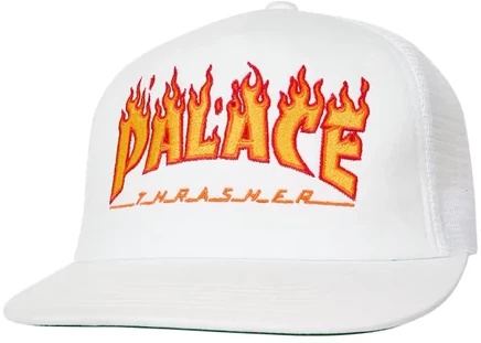 Мужская кепка Palace x Thrasher Trucker, белая