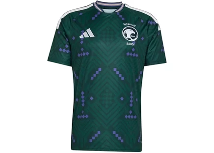 Детская домашняя футболка adidas saudi arabia 26, зелено-белая