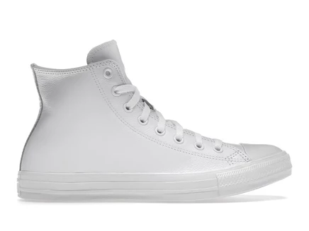 Мужские высокие кожаные кеды Converse Chuck Taylor All Star, белые