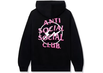Мужская худи ASSC x Fragment, черно-розовая