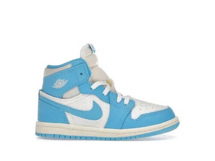 Детские кроссовки Jordan 1 Retro High OG UNC, голубые