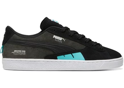 Мужские кроссовки Puma Suede Mercedes-AMG, черно-зеленые