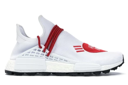 Мужские кроссовки Adidas NMD Hu Pharrell Human Made, бело-красные