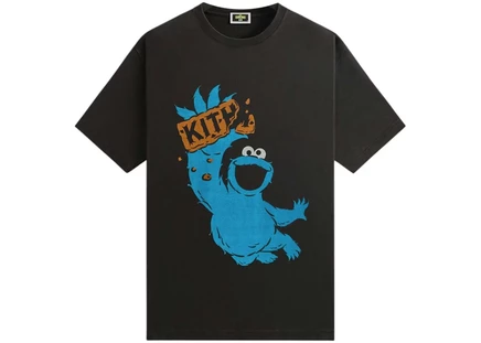 Футболка KITH x Sesame Street Cookie Monster, черная