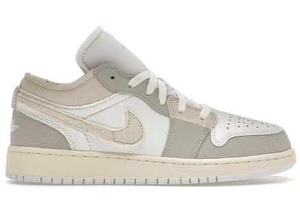 Детские кроссовки Jordan 1 Low SE Craft, серо-бежевые