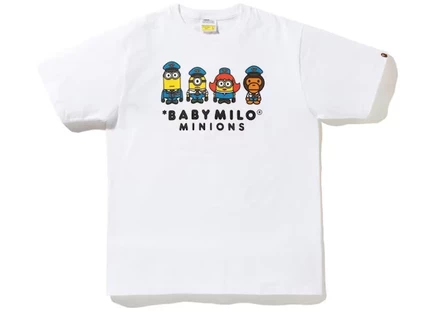 Детская футболка Bape x Minions 06, белая