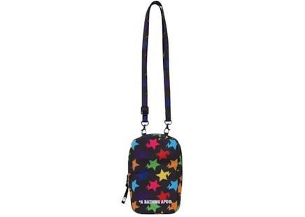 BAPE Sta Pattern Phone Travel Shoulder Bag Black black