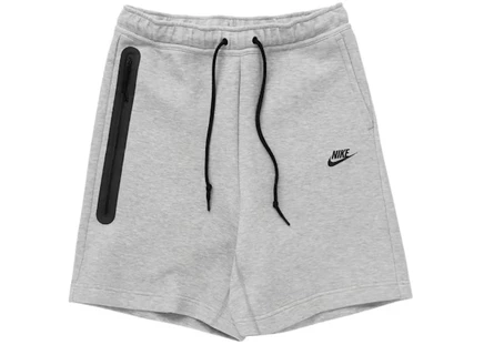 Мужские шорты Nike Tech Fleece, тёмно-серый меланж/черный