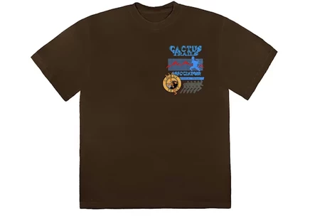 Мужская футболка travis scott cactus trails assn, коричневая