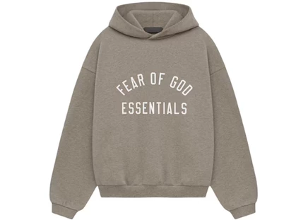 Детское флисовое худи Fear of God Essentials, серый меланж