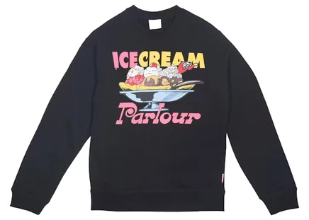 Мужской свитшот Ice Cream Moon Crew, черный