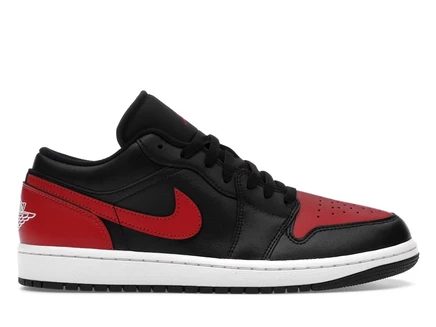 Jordan 1 Low Bred Twist black/varsity red-summit white