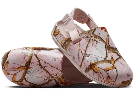 Женские мюли Nike Calm Mule Realtree Camo, пыльно-красные