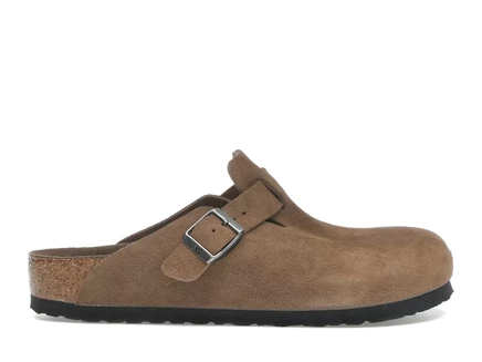 Мужские сабо Birkenstock Boston, замшевые темно-коричневые