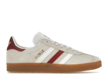 Мужские кроссовки Adidas Gazelle Aluminum, кремово-белые/бордовые