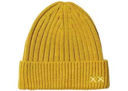 Унисекс шапка Uniqlo x KAWS HeatTech, желтая