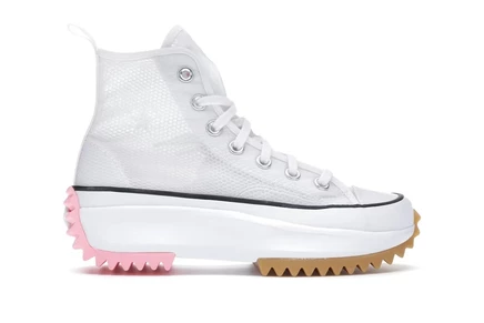 Мужские высокие кроссовки Converse Run Star Hike, белые/черные/светло-розовые