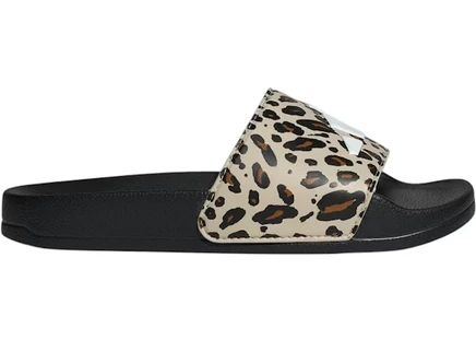 Детские шлепанцы Adidas Adilette Shower Logo, кремовый/леопард