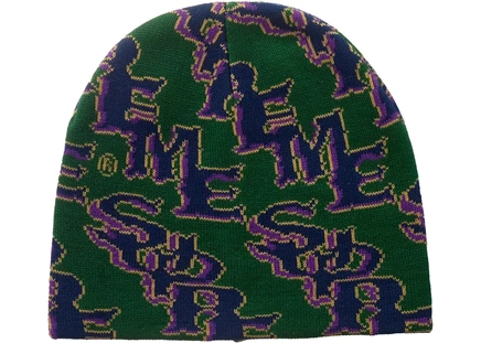 Унисекс шапка-бини Supreme Slanted Gothic Outline, зеленая
