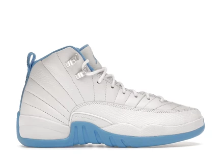 Детские кроссовки Jordan 12 Retro Melo, бело-голубые/серебристые