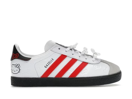 Детские кроссовки Adidas Gazelle Hello Kitty, бело-красные