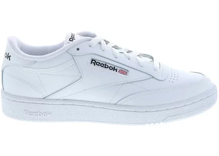 Мужские кроссовки Reebok Club C 85, белые с черным