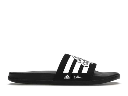 Мужские сланцы Adidas Adilette Comfort Bart, черно-белые