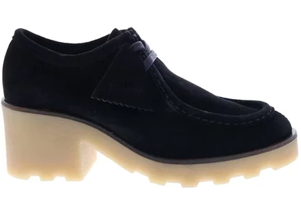 Clarks Originals Wallabee Block Black Suede (Women's) black