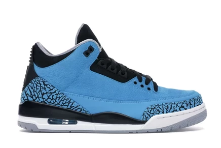 Мужские кроссовки Jordan 3 Retro, пудрово-голубые