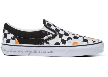 Женские слипоны Vans «Love Me, Love Me Not», бело‑черные