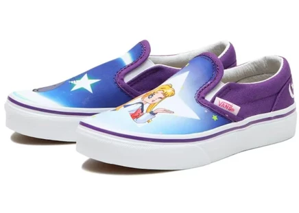 Детские слипоны Vans Sailor Moon, фиолетовые/черные/белые