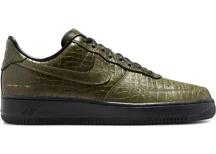 Мужские кроссовки Nike Air Force 1 Low, хаки/черные/золотые