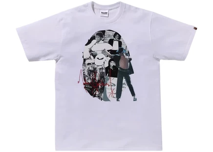 Футболка Bape x Michael Jackson Ape Head, белая