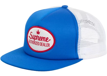 Унисекс 5‑панельная кепка Supreme Authorized Mesh Back, синяя
