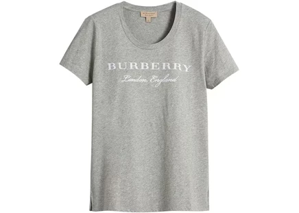Женская футболка Burberry Classic Logo, серая