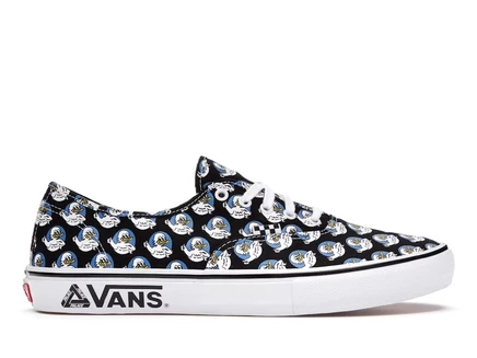 Кеды Vans Skate Authentic Palace Jeremy the Duck, черно-белые/королевско-синие