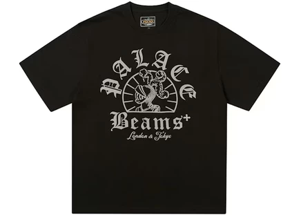 Мужская футболка Palace x Beams Plus с принтом, черная