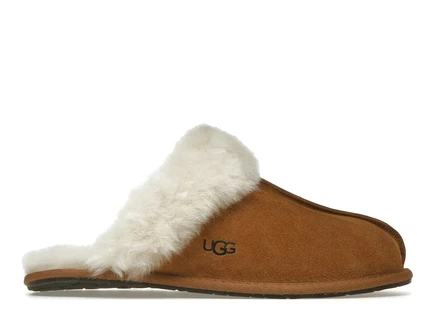 Женские тапочки Ugg Scuffette II с подкладкой из натуральной овчины, каштановые