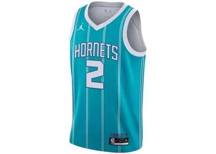 Мужская джерси Jordan LaMelo Ball Hornets 2022, бирюзовая