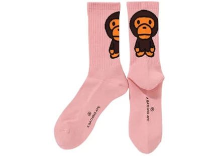 Мужские носки Bape Baby Milo, розовые