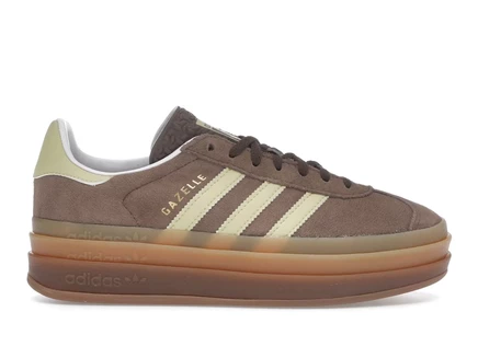 Женские кроссовки Adidas Gazelle Bold, бежево-желтые