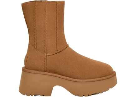 Женские ботинки Ugg Classic Twin Seam New Heights, каштановые