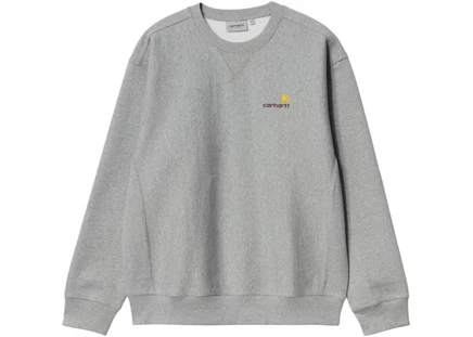 Мужской свитшот Carhartt WIP American Script, серый меланж
