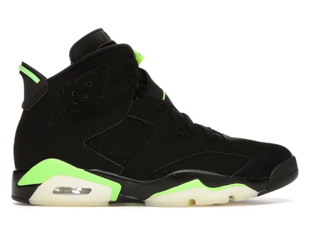 Мужские кроссовки Jordan 6 Retro Electric Green, черно-зеленые