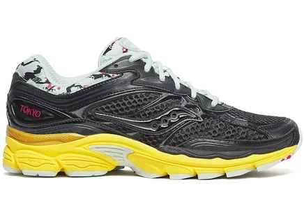 Мужские кроссовки Saucony ProGrid Omni 9 City Pack Tokyo, черно-желто-розовые