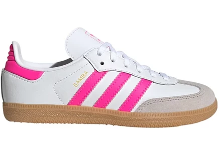 Детские кроссовки adidas samba og, белый/розовый/коричневый